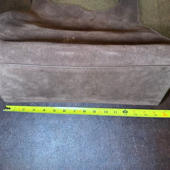 Chocolate Brown Suede Hobo Style Shoulder Bag by Cuyana - Picture 4 of 7